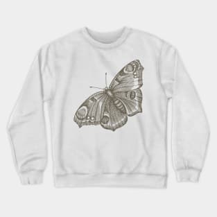 Dramabite Vintage butterfly illustration Crewneck Sweatshirt